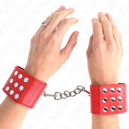KINK - HANDGELENKFESSELN MIT SCHNELLVERSCHLUSS ROT VERSTELLBAR 19-24 CM X 5,5 CM