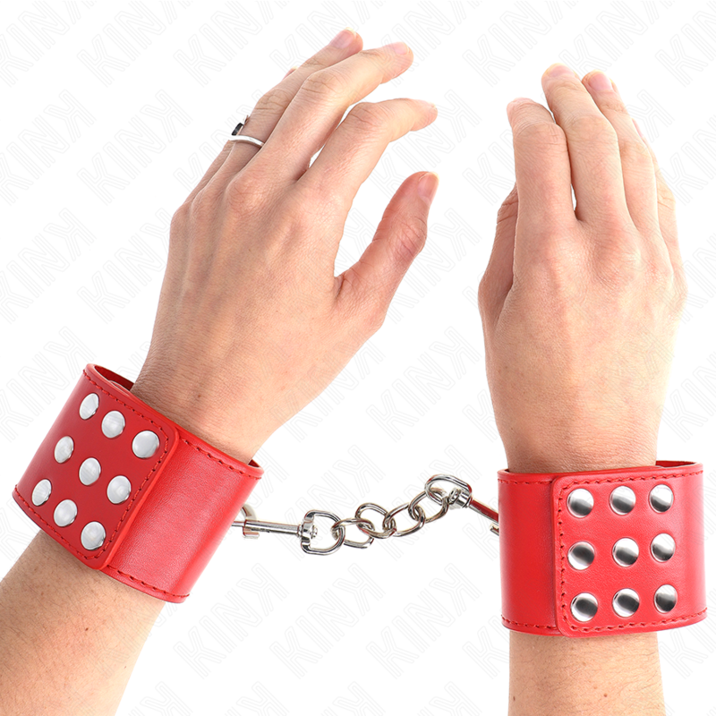 KINK - HANDGELENKFESSELN MIT SCHNELLVERSCHLUSS ROT VERSTELLBAR 19-24 CM X 5,5 CM