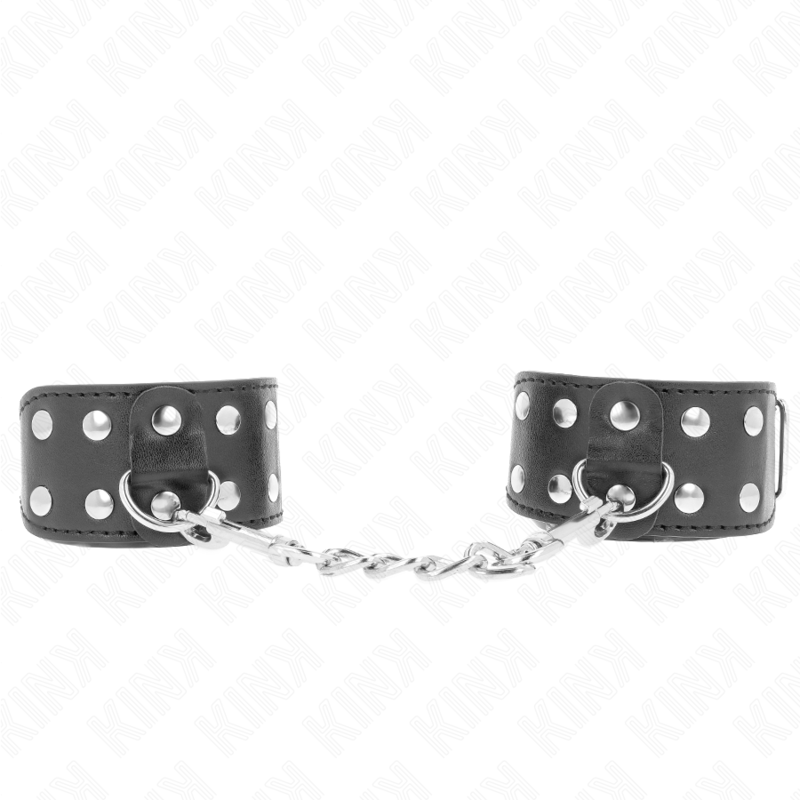KINK - ARMBÄNDER MIT DOPPELREIHEN VERSTELLBARER NIETEN SCHWARZ