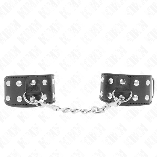 KINK - ARMBÄNDER MIT DOPPELREIHEN VERSTELLBARER NIETEN SCHWARZ