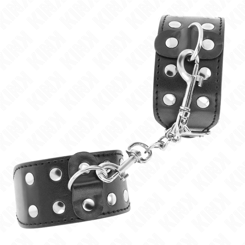 KINK - ARMBÄNDER MIT DOPPELREIHEN VERSTELLBARER NIETEN SCHWARZ