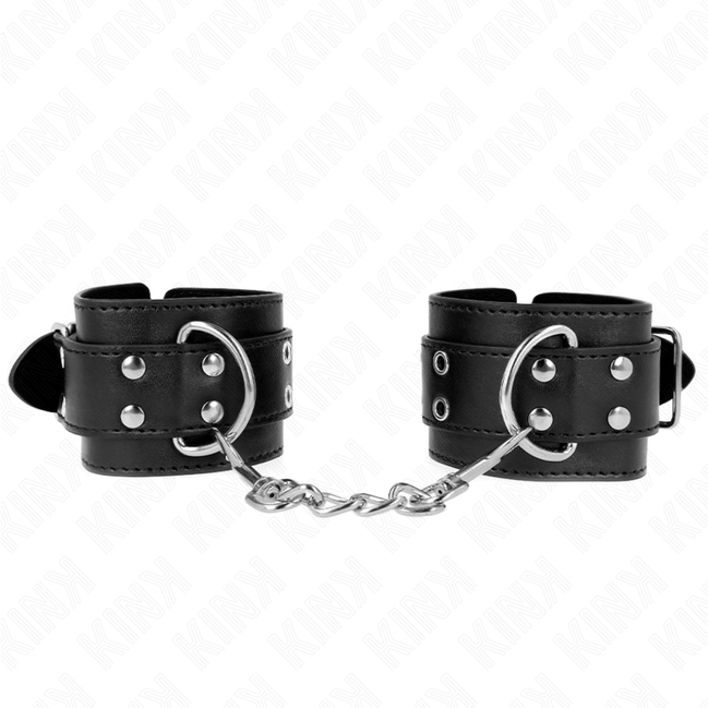 KINK - DOPPELSCHNALLEN-HANDFESSELN SCHWARZ VERSTELLBAR 19-26 CM
