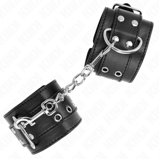 KINK - DOPPELSCHNALLEN-HANDFESSELN SCHWARZ VERSTELLBAR 19-26 CM