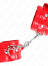 KINK - SHINY HAND CUFFS RED ADJUSTABLE 23-33 CM