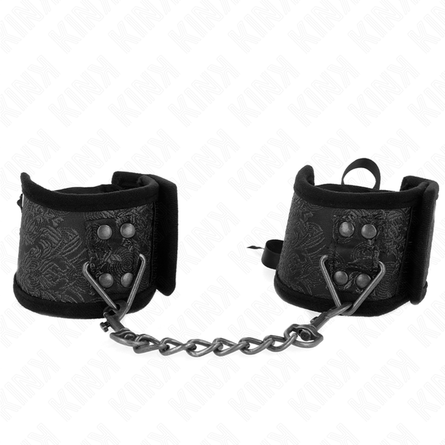 KINK - SCANDAL HANDFESSELN SCHWARZ SPITZENDETAILS 24,5 CM X 6,5 CM