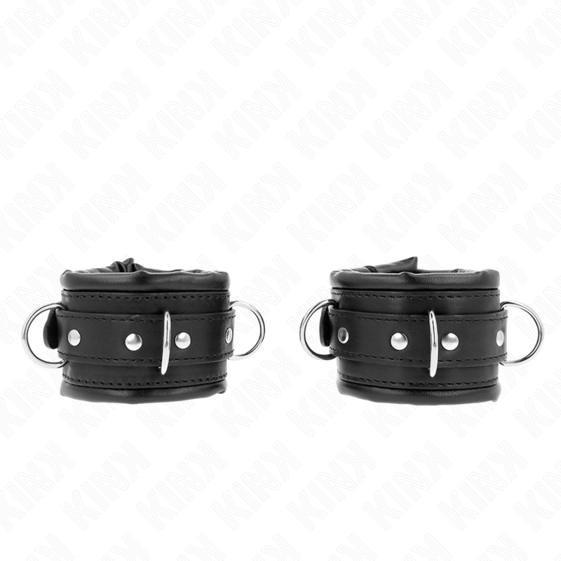 KINK - SCHWERE HANDSCHELLEN MIT SCHWARZEM FELLFUTTER VERSTELLBAR 20-30 CM X 6 CM