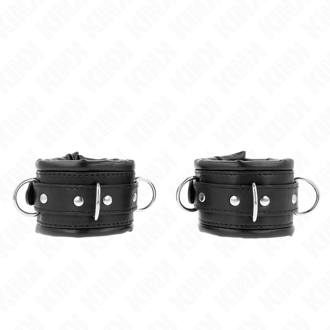 KINK - SCHWERE HANDSCHELLEN MIT SCHWARZEM FELLFUTTER VERSTELLBAR 20-30 CM X 6 CM