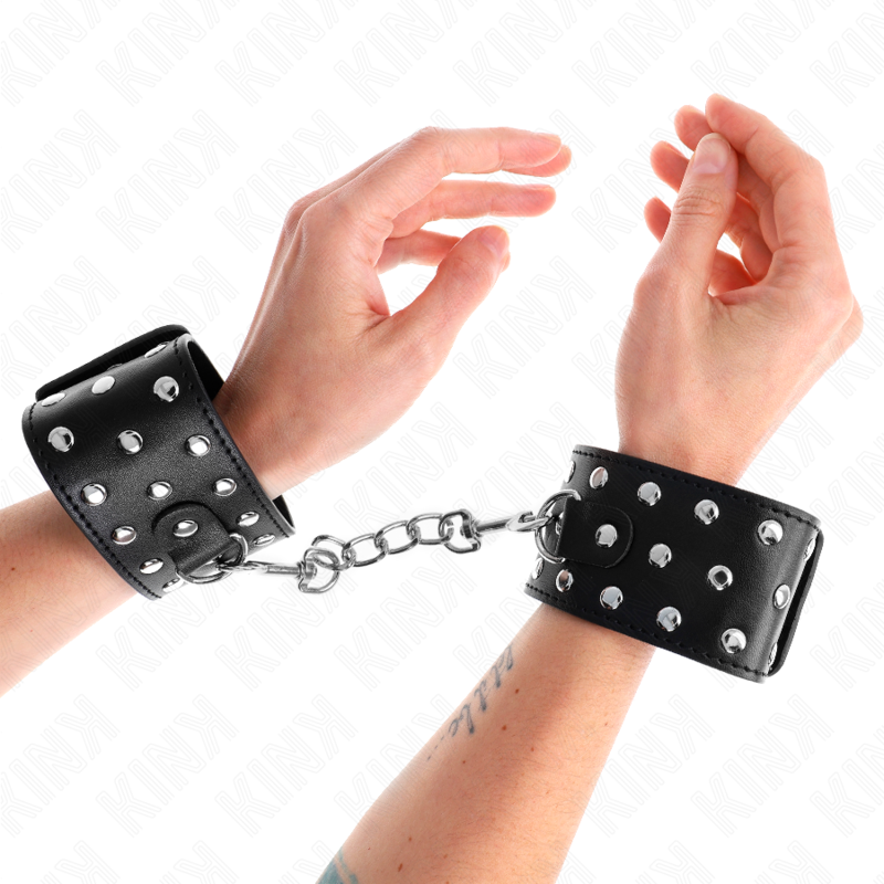KINK - PUNK HANDGELENKFESSELN VERSTELLBAR 19-24 CM X 5.5 CM