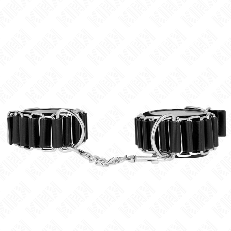 KINK - SCHARNIERARTIGE DÜNNE HANDGELENKFESSELN SCHWARZ VERSTELLBAR 16-22 CM X 3.5 CM