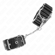 KINK - SCHARNIERARTIGE DÜNNE HANDGELENKFESSELN SCHWARZ VERSTELLBAR 16-22 CM X 3.5 CM