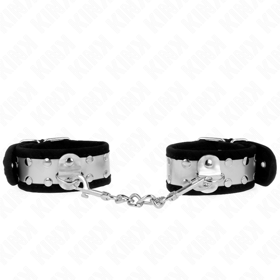 KINK - DÜNNE HANDSCHELLEN SCHWARZ / SILBER 30 X 4 CM