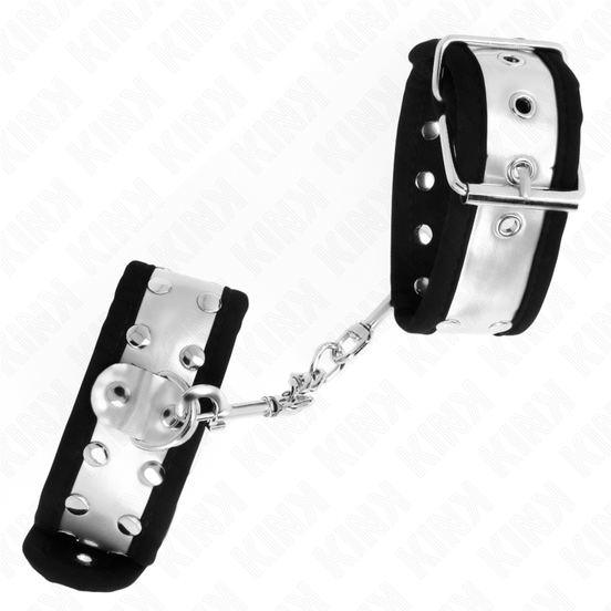 KINK - DÜNNE HANDSCHELLEN SCHWARZ / SILBER 30 X 4 CM