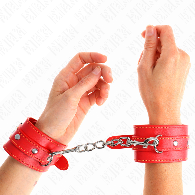 KINK - DÜNNE HANDSCHELLEN ROT VERSTELLBAR 21-33 CM