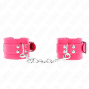 KINK - HANDGELENKFESSEL HIMBEERROSA MIT HIMBEERROSA FUTTER VERSTELLBAR 20-28 CM X 5.5 CM