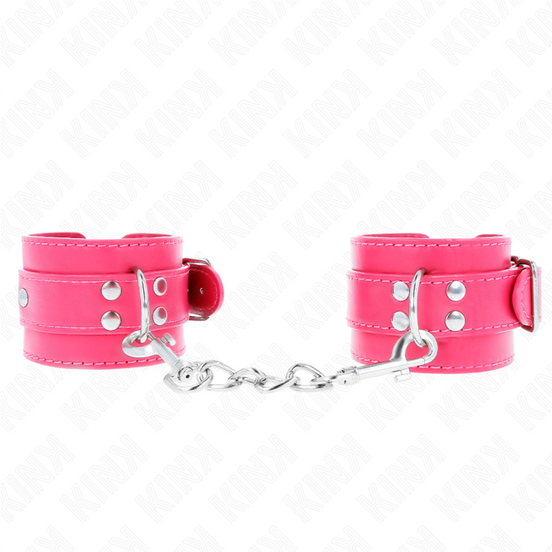 KINK - HANDGELENKFESSEL HIMBEERROSA MIT HIMBEERROSA FUTTER VERSTELLBAR 20-28 CM X 5.5 CM