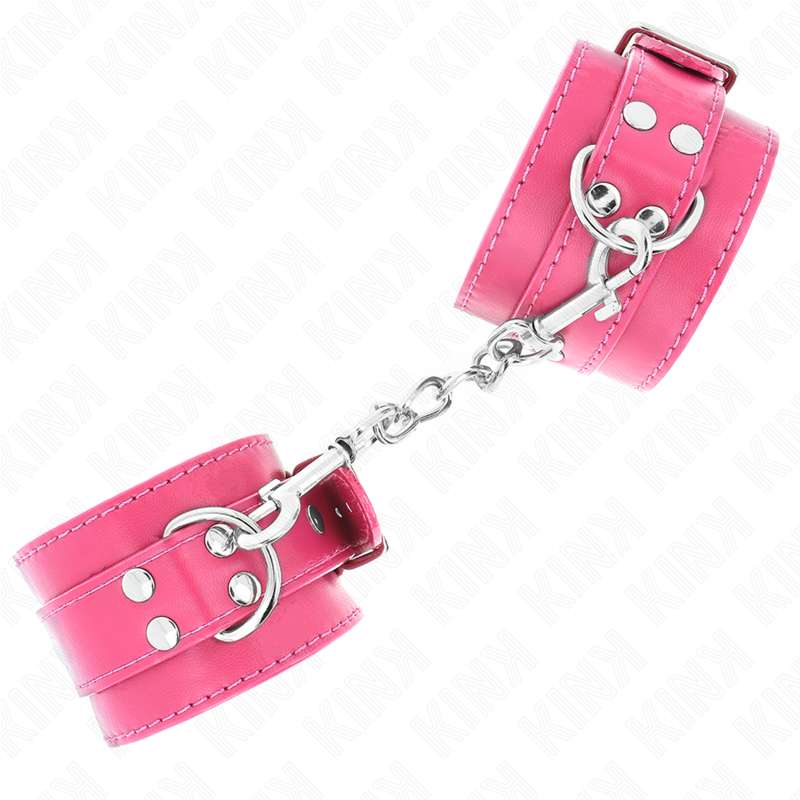 KINK - HANDGELENKFESSEL HIMBEERROSA MIT HIMBEERROSA FUTTER VERSTELLBAR 20-28 CM X 5.5 CM