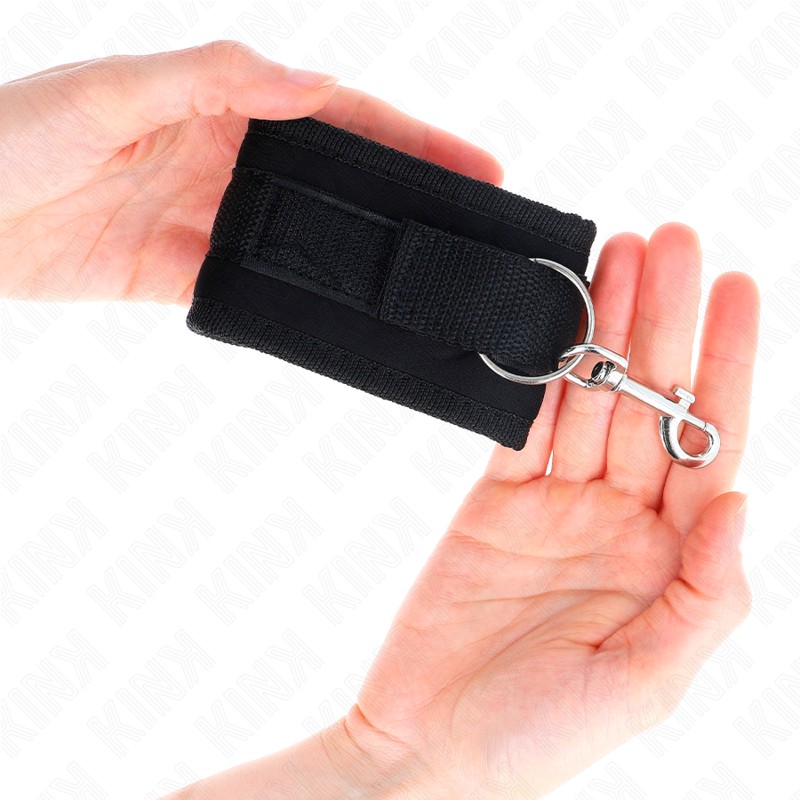 KINK - NYLON BIND HANDFESSELN KLETTVERSCHLUSS SCHWARZ MODELL 2 VERSTELLBAR 18-35 CM X 6 CM