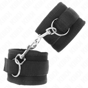 KINK - NYLON BIND HANDFESSELN KLETTVERSCHLUSS SCHWARZ MODELL 2 VERSTELLBAR 18-35 CM X 6 CM