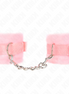 KINK - BEGINNER FUR HAND CUFFS PINK 30 X 7 CM