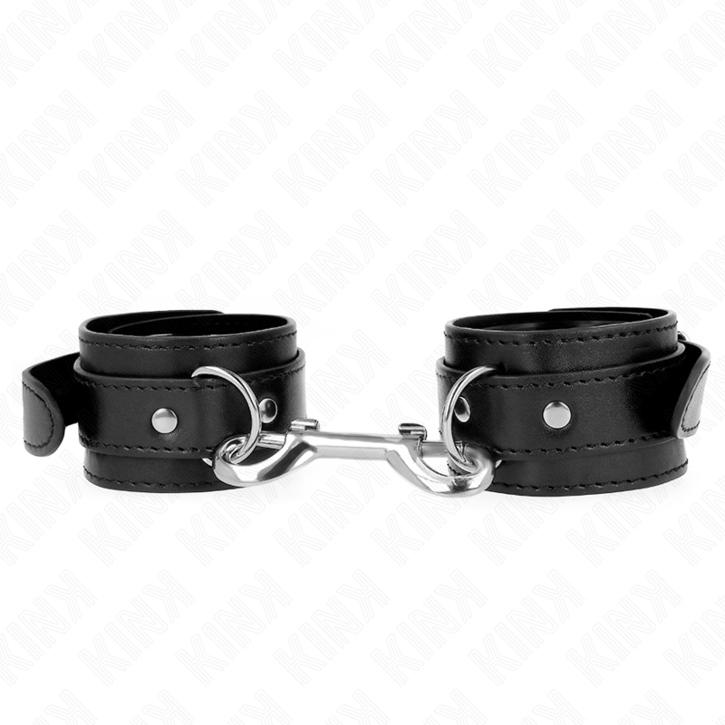 KINK - HANDGELENKFESSELN-EINZELREIHEN NIETEN SCHWARZ VERSTELLBAR 17-28 CM X 5 CM