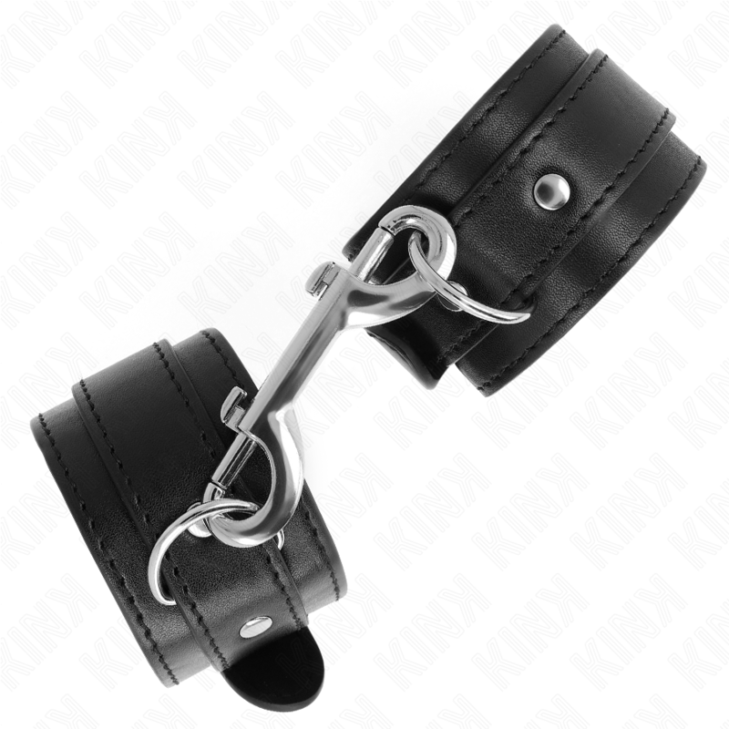 KINK - HANDGELENKFESSELN-EINZELREIHEN NIETEN SCHWARZ VERSTELLBAR 17-28 CM X 5 CM