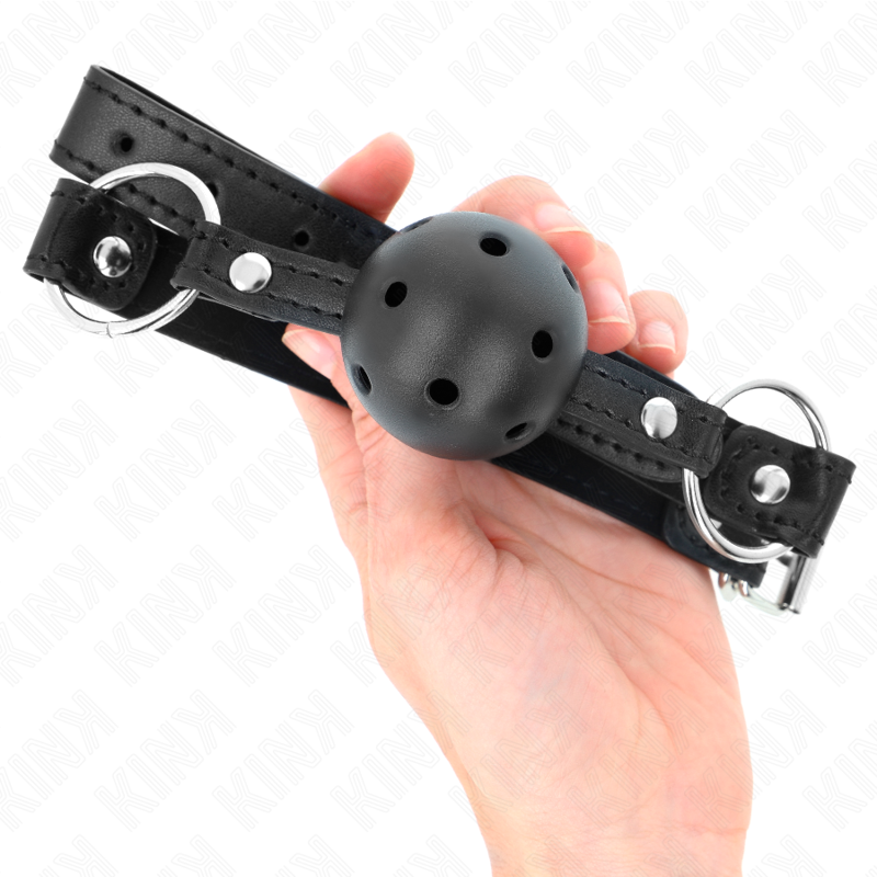 KINK - HOHLER HARTER SCHWARZER BALL 4,5 CM KNEBEL MODELL 1 63,5 X 2 CM