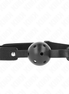 KINK - SCHWARZER, ATMUNGSAKTIVER BALL-KNEBEL 4,5 CM 65 x 2,5 CM