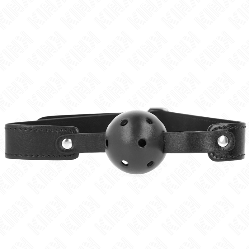 KINK - SCHWARZER, ATMUNGSAKTIVER BALL-KNEBEL 4,5 CM 65 x 2,5 CM