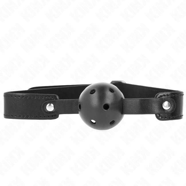 KINK - SCHWARZER, ATMUNGSAKTIVER BALL-KNEBEL 4,5 CM 65 x 2,5 CM