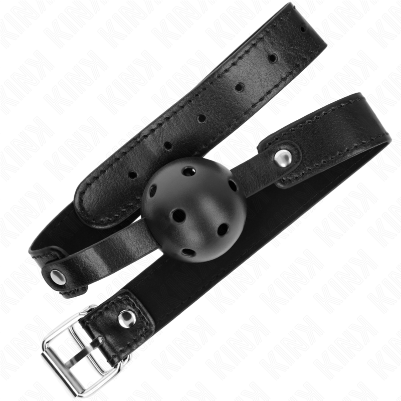 KINK - SCHWARZER, ATMUNGSAKTIVER BALL-KNEBEL 4,5 CM 65 x 2,5 CM