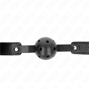 KINK - SCHWARZER, ATMUNGSAKTIVER BALL-KNEBEL 4,5 CM 65 x 2,5 CM