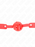 KINK - ROTER ATMUNGSAKTIVER KUGELKNEBEL 4,5 CM MIT RIEMEN 65 x 2,5 CM