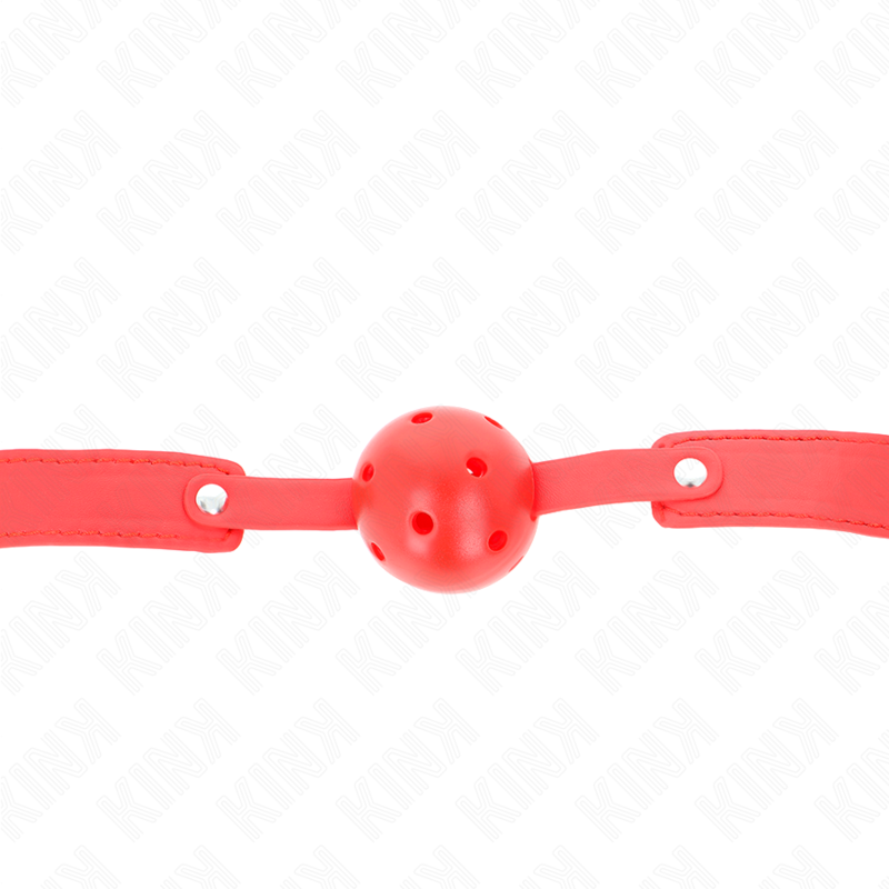 KINK - ROTER ATMUNGSAKTIVER KUGELKNEBEL 4,5 CM MIT RIEMEN 65 x 2,5 CM