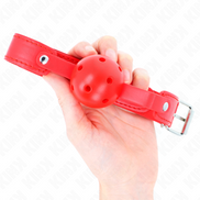 KINK - ROTER ATMUNGSAKTIVER KUGELKNEBEL 4,5 CM MIT RIEMEN 65 x 2,5 CM