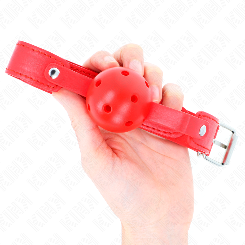 KINK - ROTER ATMUNGSAKTIVER KUGELKNEBEL 4,5 CM MIT RIEMEN 65 x 2,5 CM