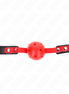 KINK - RED HOLLOW HARD BALL 4 CM GAG BLACK STRAP 60 x 2 CM ADJUSTABLE 37-52 CM