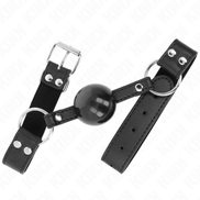 KINK - WEICHER UND FESTER KUGELMAULKORB 4 CM MIT KUNSTLEDERRIEMEN 62 x 2,5 CM VERSTELLBAR 42-58 CM