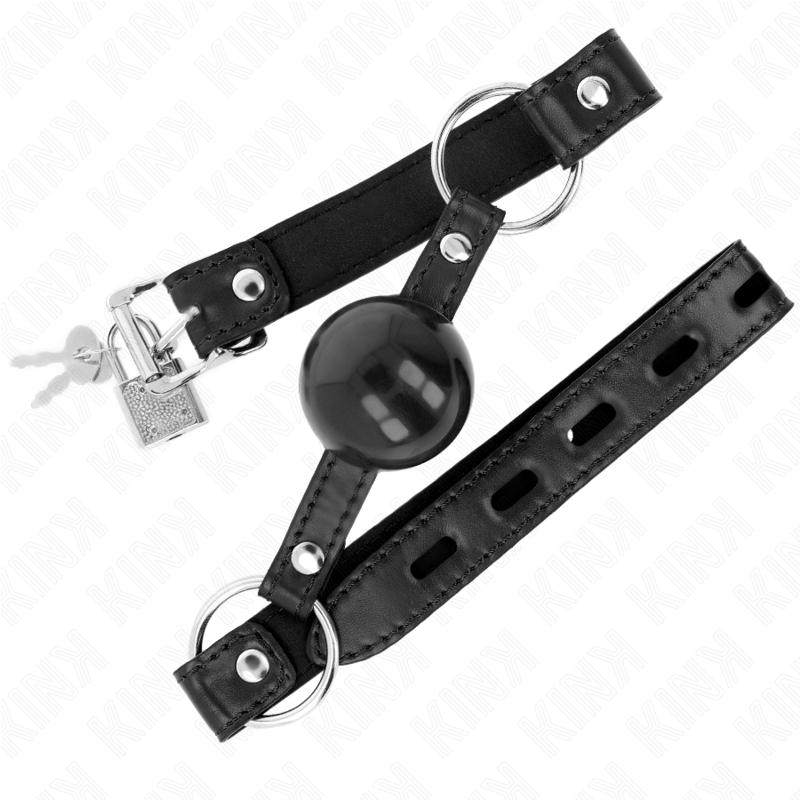 KINK - SCHWARZER TPE-BALL 4 CM KNEBEL 60 x 2 CM