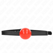 KINK - ROTER EINZELNER VOLLGUMMIBALL 4 CM KNEBEL 65 x 1,5 CM