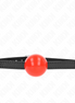 KINK - ROTER EINZELNER VOLLGUMMIBALL 4 CM KNEBEL 65 x 1,5 CM