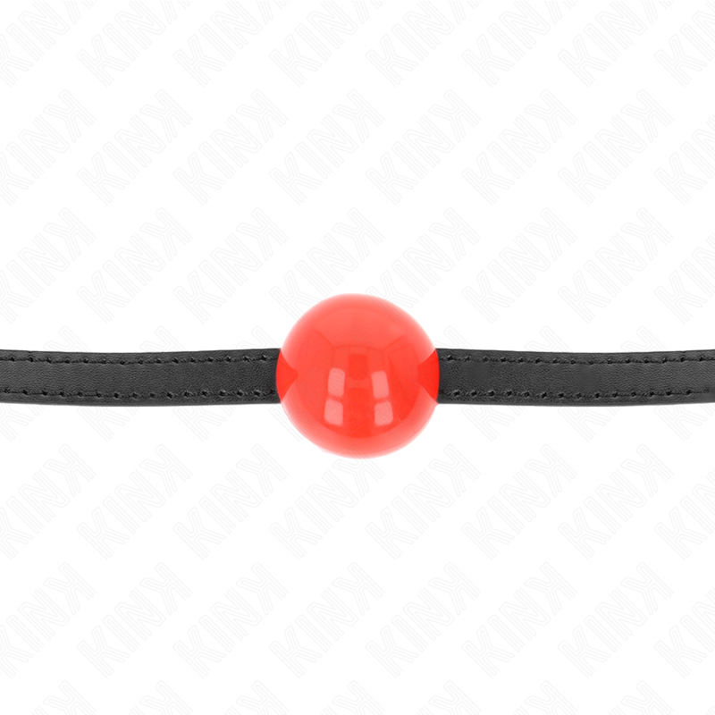 KINK - ROTER EINZELNER VOLLGUMMIBALL 4 CM KNEBEL 65 x 1,5 CM