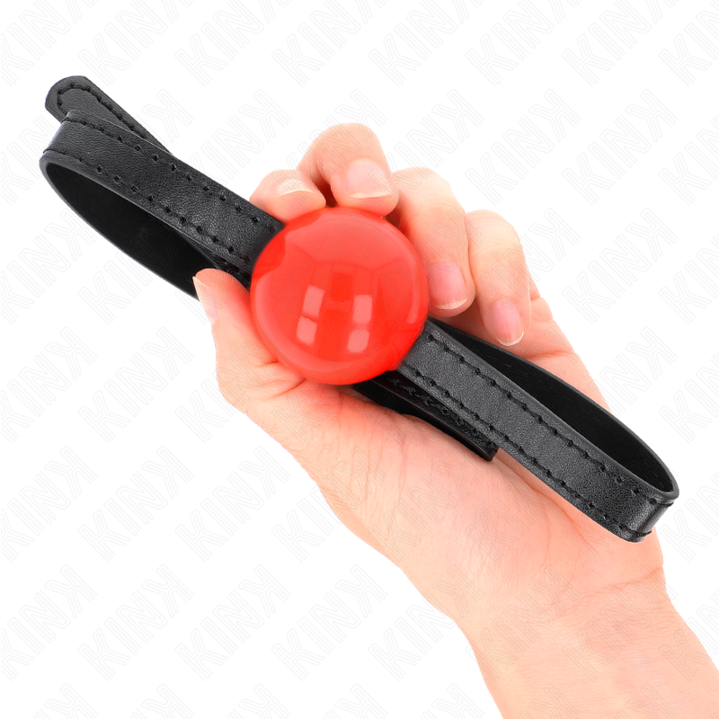 KINK - ROTER EINZELNER VOLLGUMMIBALL 4 CM KNEBEL 65 x 1,5 CM