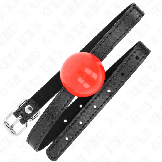 KINK - ROTER EINZELNER VOLLGUMMIBALL 4 CM KNEBEL 65 x 1,5 CM
