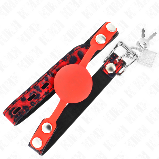 KINK - MODEL 2 SILIKON-KNEBELBALL 4 CM MIT SCHLOSS 60 x 2 CM