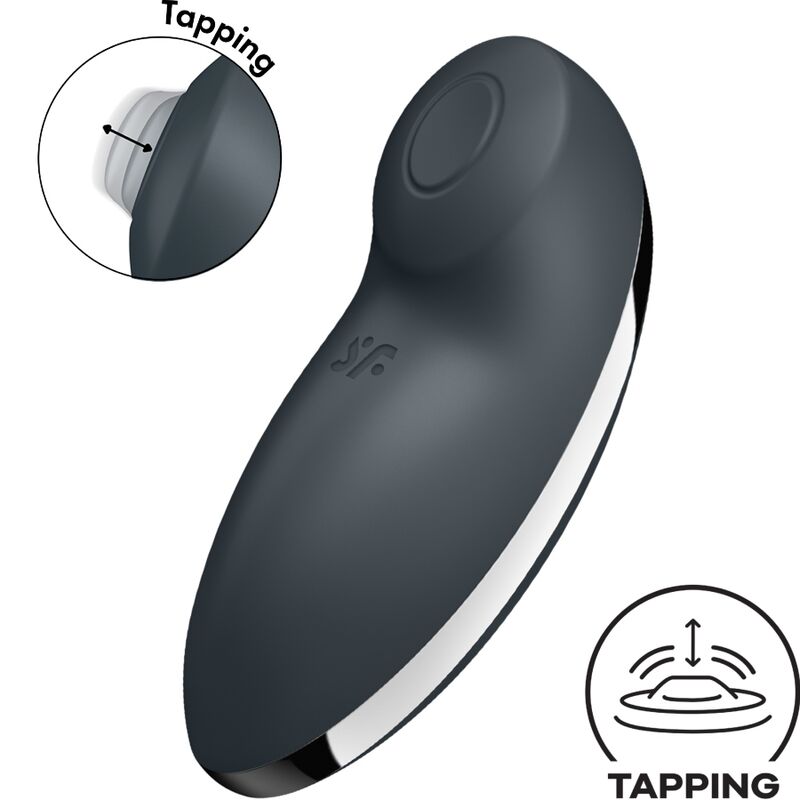 SATISFYER - TAP & CLIMAX 2 Sensory Device & STIMULATOR GREY