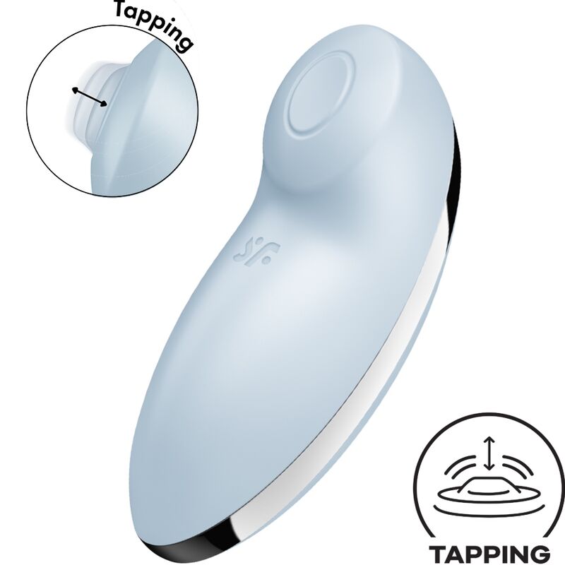 SATISFYER - TAP & CLIMAX 2 Sensory Device & STIMULATOR BLUE