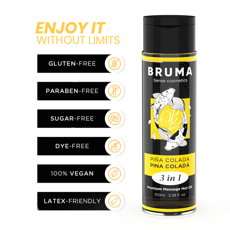 BRUMA - PREMIUM MASSAGE-WÄRMÖL PIÑA COLADA 3 IN 1 - 100 ML