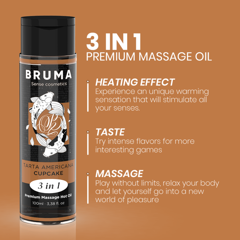 BRUMA - PREMIUM MASSAGE-WARMÖL-CUPCAKE 3 IN 1 - 100 ML