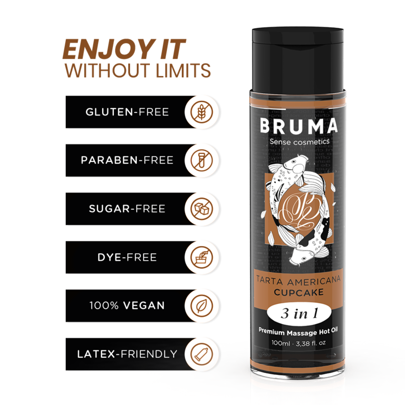 BRUMA - PREMIUM MASSAGE-WARMÖL-CUPCAKE 3 IN 1 - 100 ML