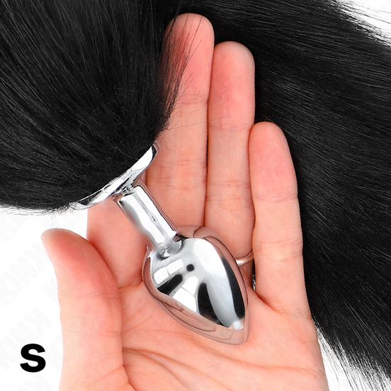 KINK - ANALPLUG GRÖSSE S 7 X 3 CM MIT KUNSTSCHWANZ 40 CM SCHWARZ